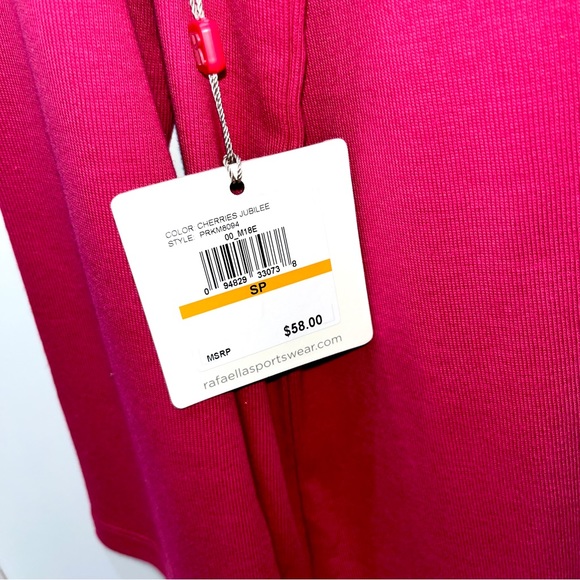 Sweater Raspberry Pink Rafaella with Studs Top Small Petite - Picture 8 of 9